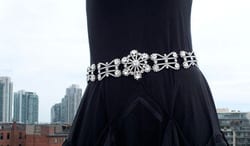 Suzi Roher Women's Fashion Belt with Swarovski Crystals