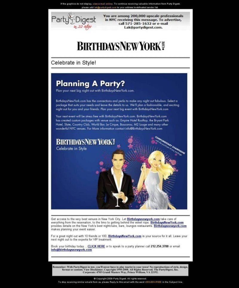 Birthdays in New York