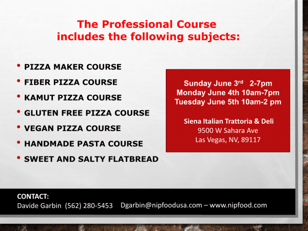 Vegas Pizza Making Training Course New Dates June 3 4 5 Party Digest