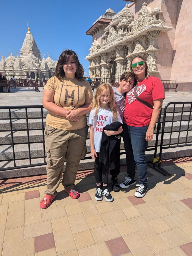 Melanie with her kids